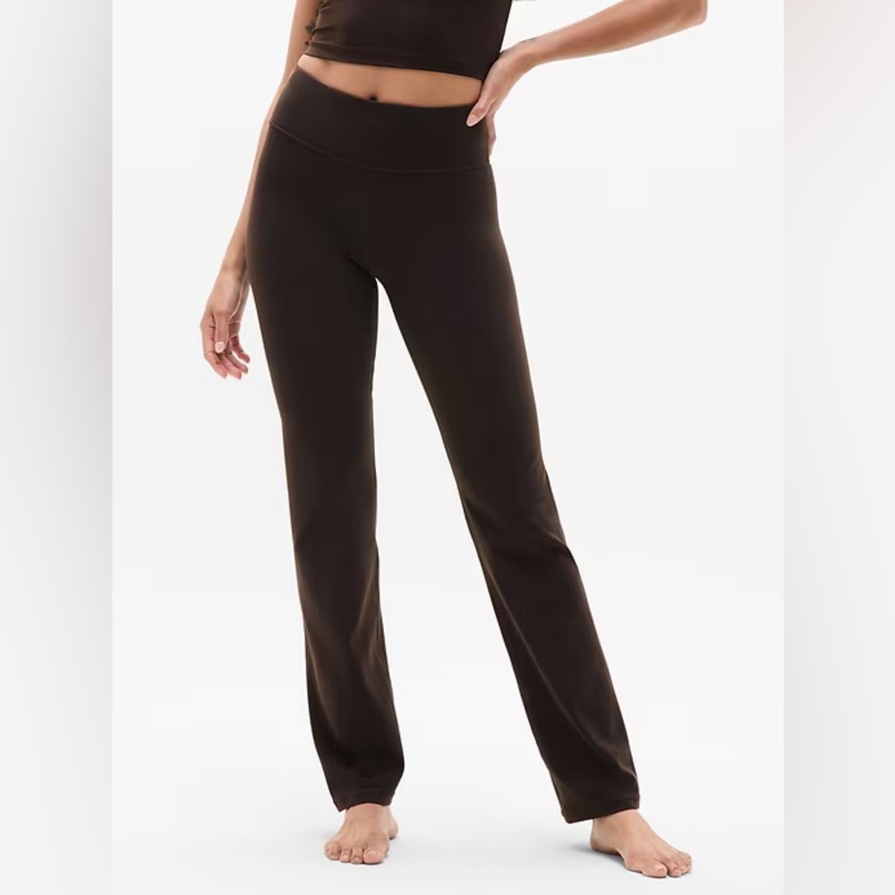 NWT Athleta Brown Elation Ultra High Rise Straight Leg Pant